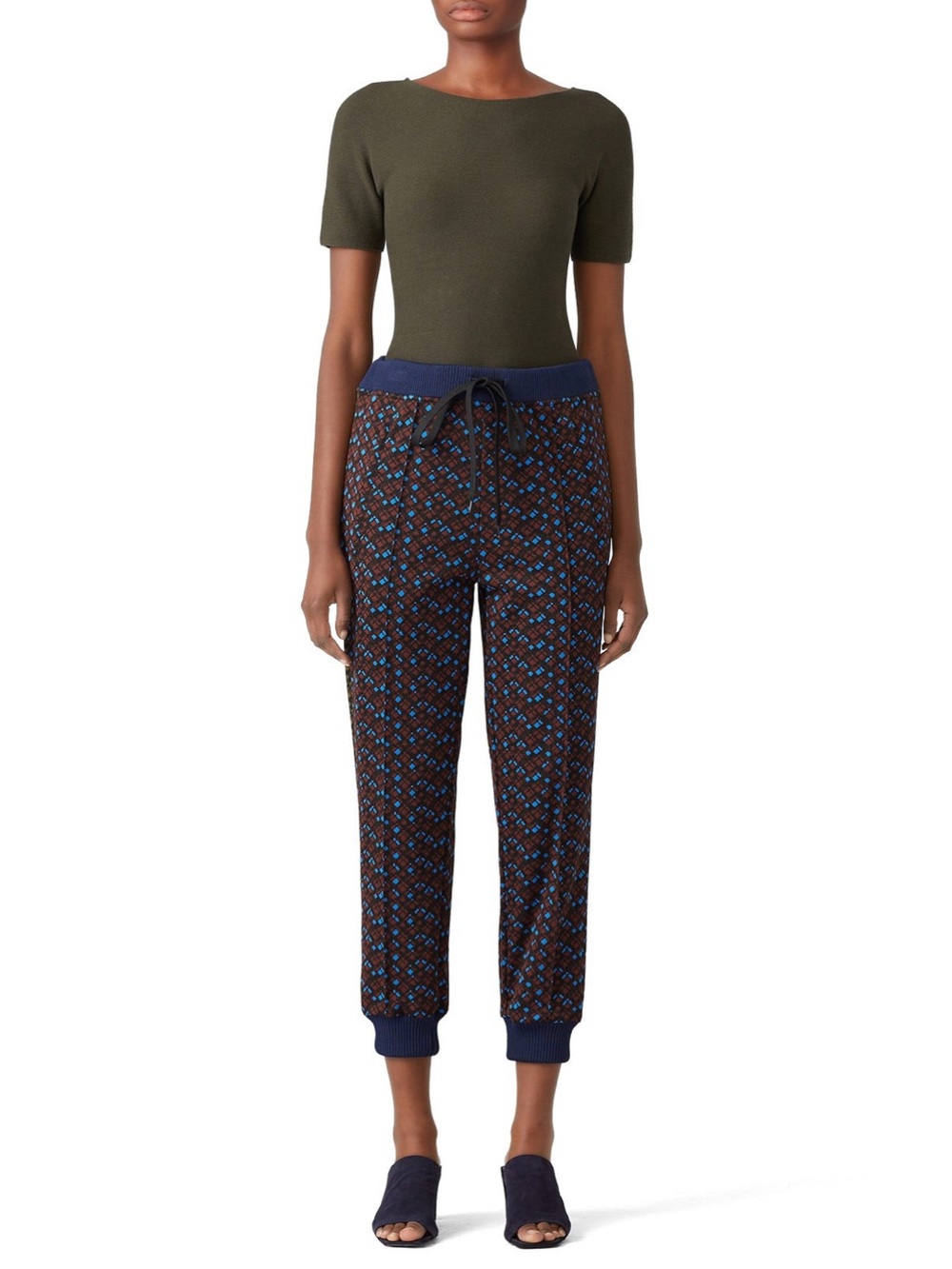 Marni Port Red Printed Joggers Size EU 42